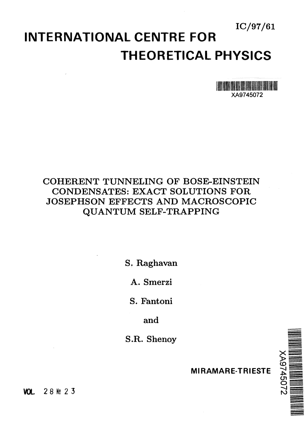 Exact Solutions for Josephson Effects and Macroscopic Quantum Self-Trapping