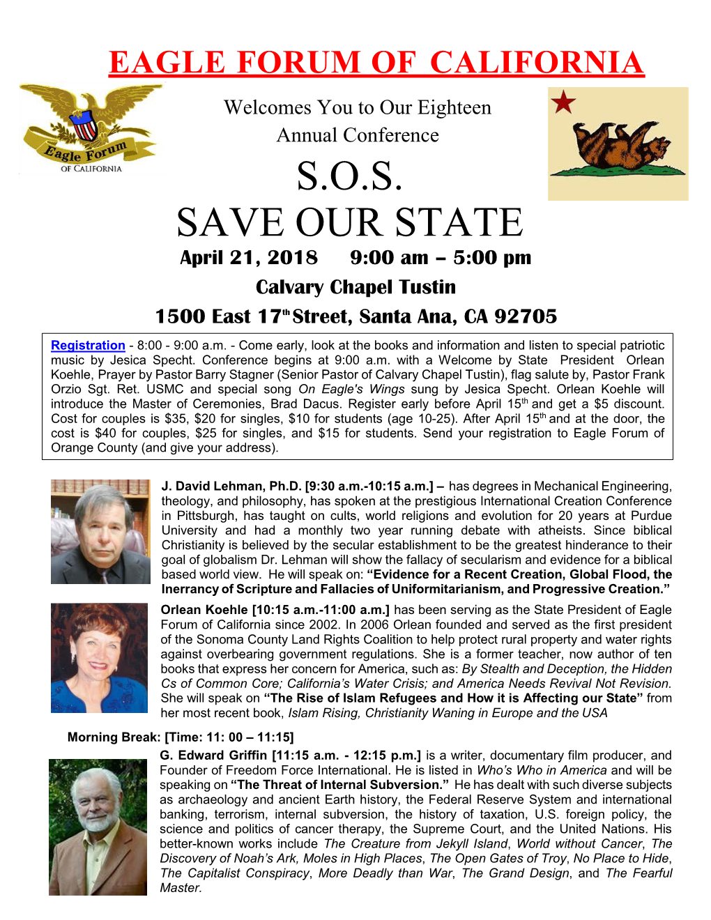 Sos Save Our State