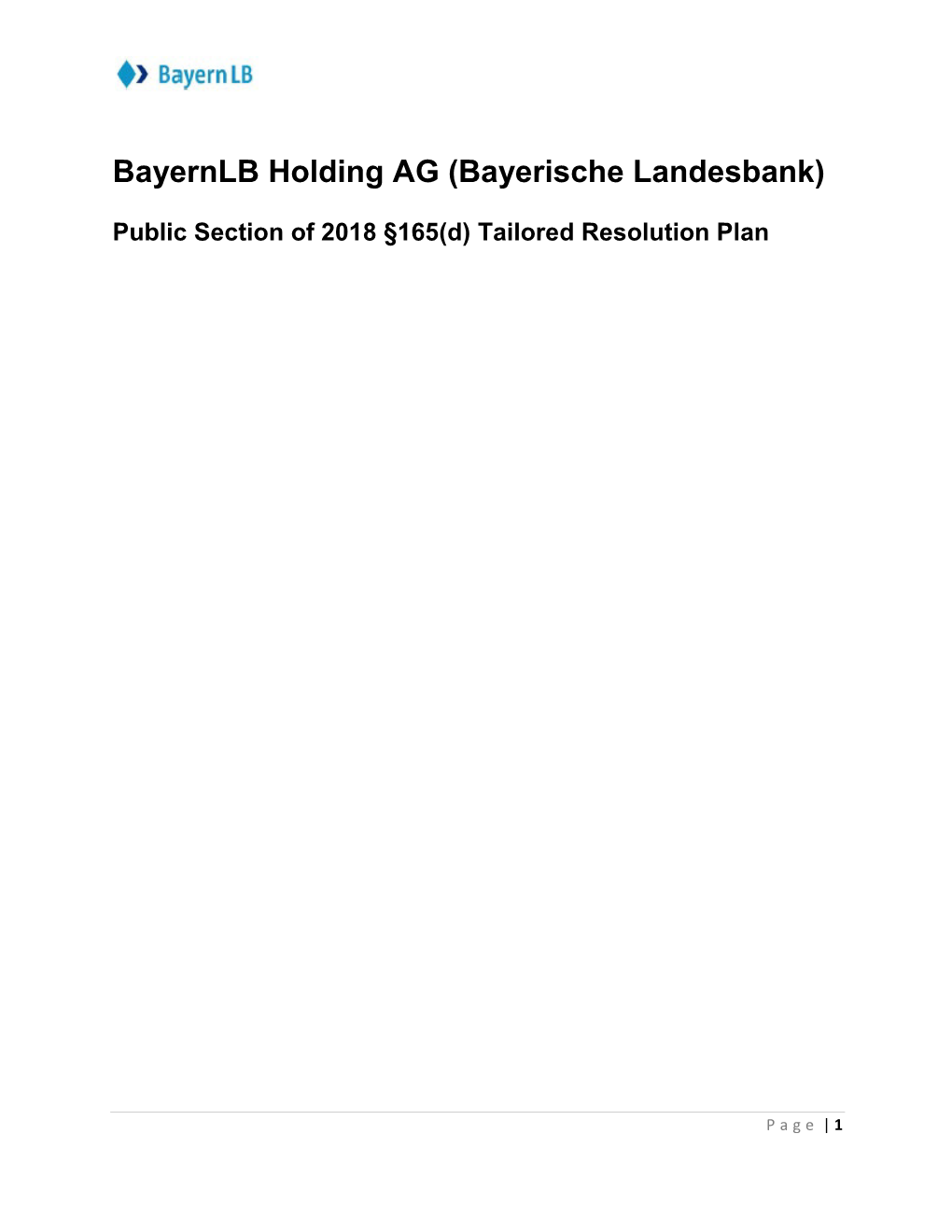 Bayernlb Holding AG (Bayerische Landesbank)