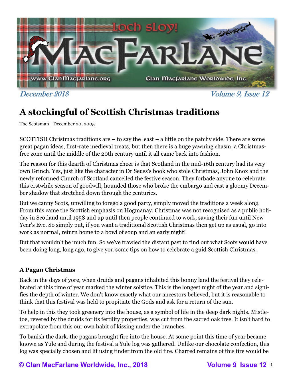 A Stockingful of Scottish Christmas Traditions