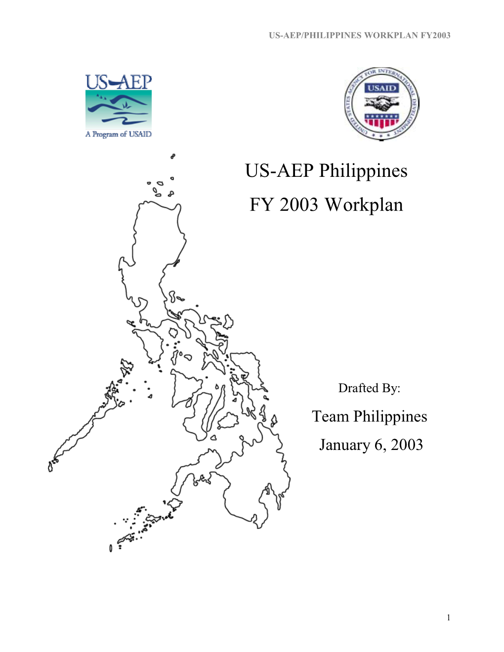 US-AEP Philippines FY 2003 Workplan