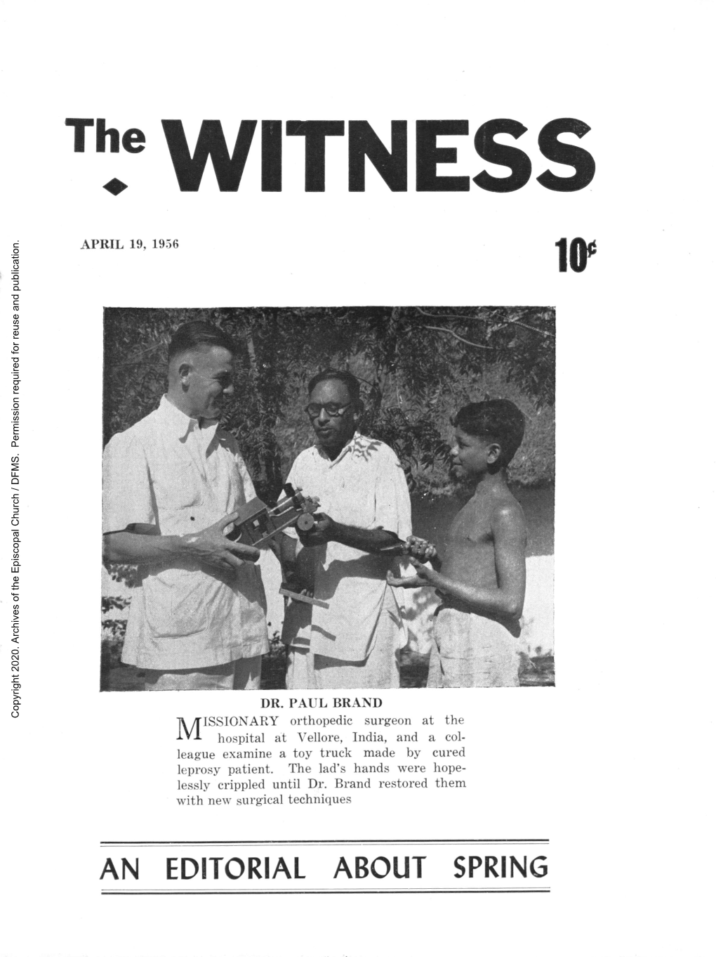 1956 the Witness, Vol. 43, No. 13. April 19, 1956