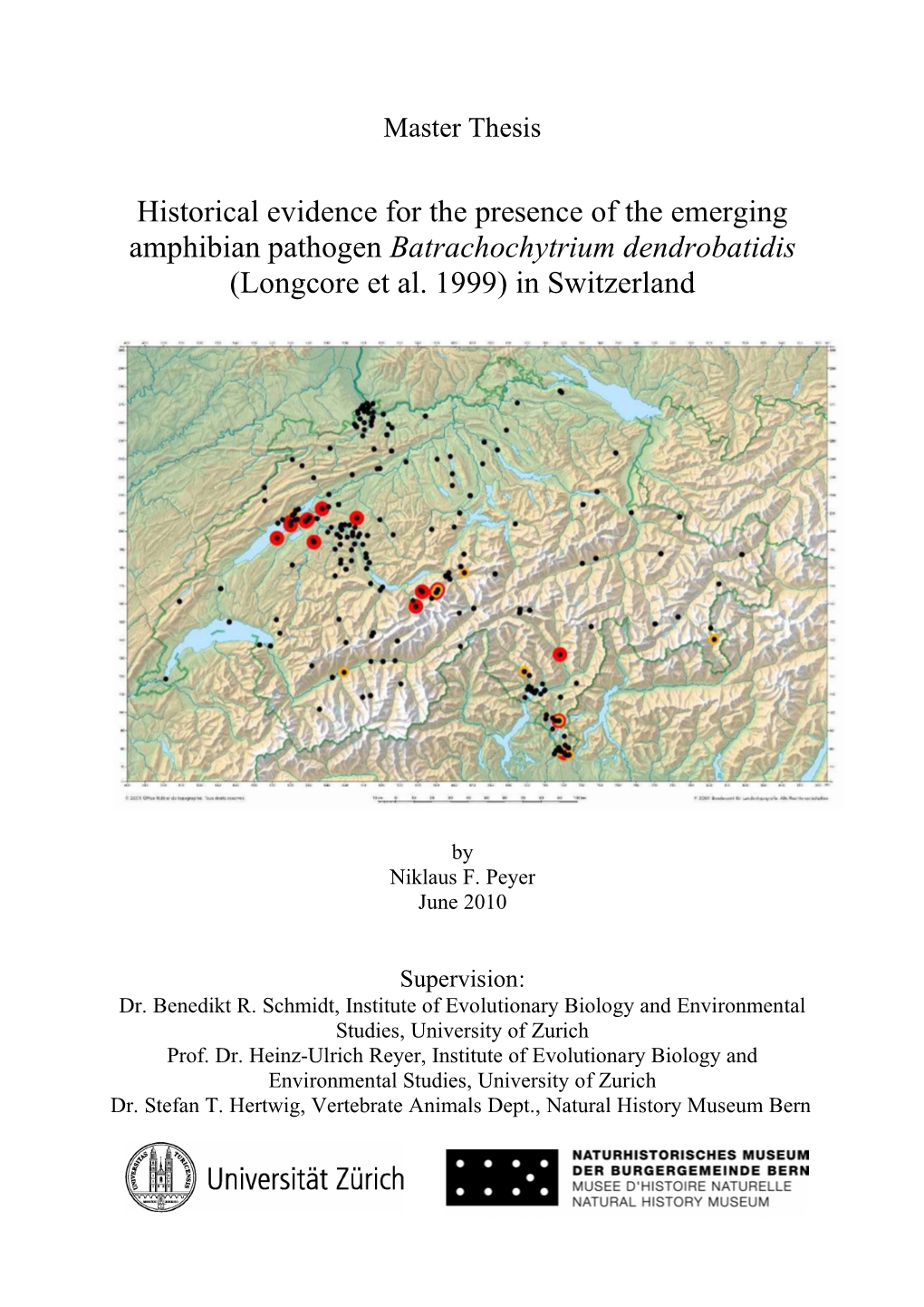 Historical Evidence for the Presence of the Emerging Amphibian Pathogen Batrachochytrium Dendrobatidis (Longcore Et Al