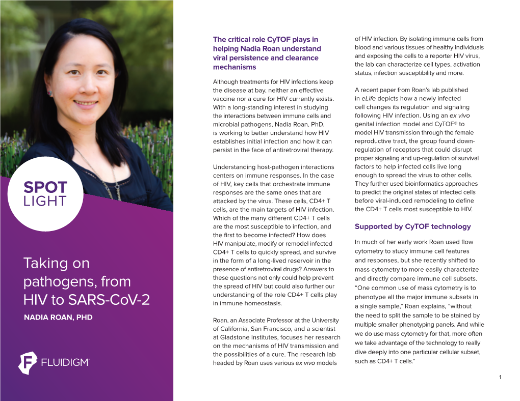 Taking on Pathogens, from HIV to SARS-Cov-2 by Nadia
