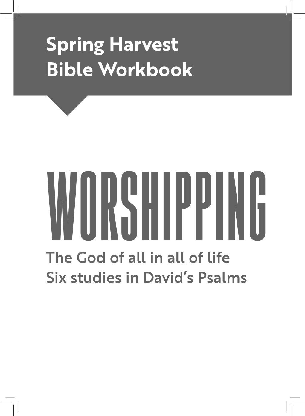 Spring Harvest Bible Workbook