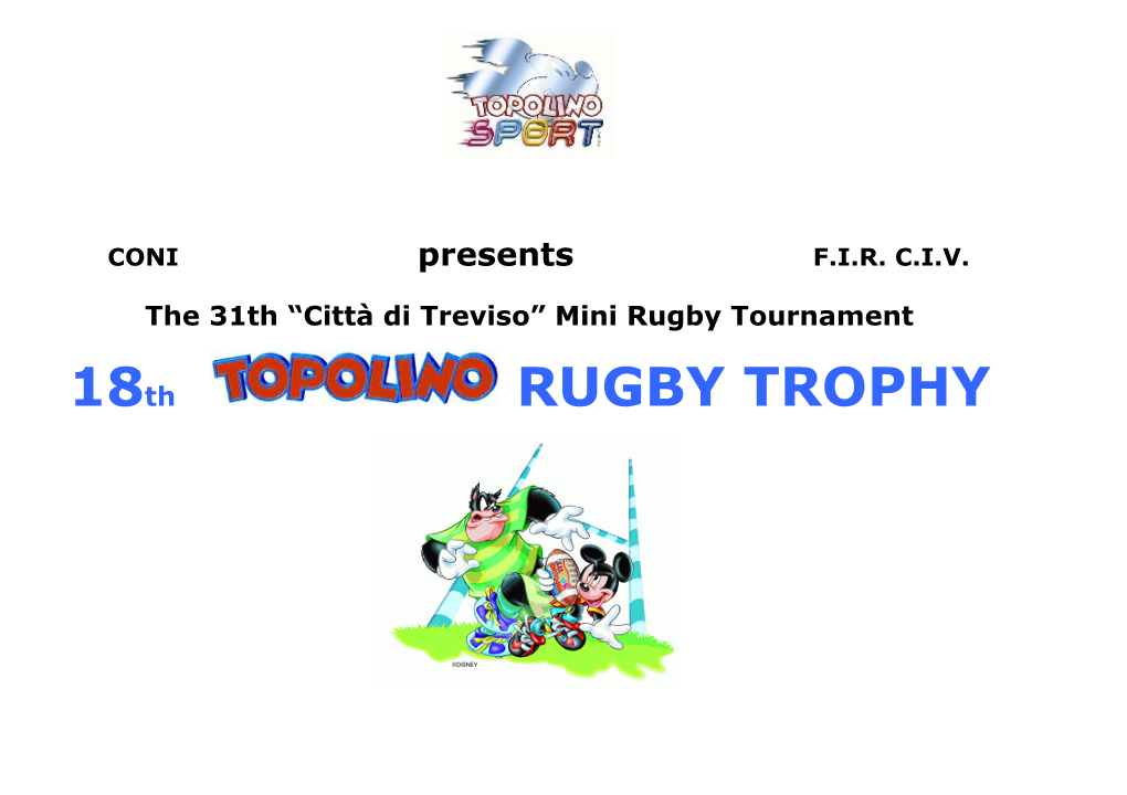 The 31Th Città Di Treviso Mini Rugby Tournament