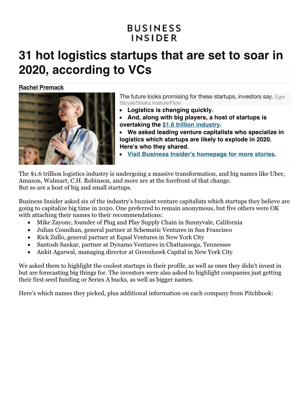31 Hot Logistics Startups That Are Set to Soar in 2020, According to Vcs