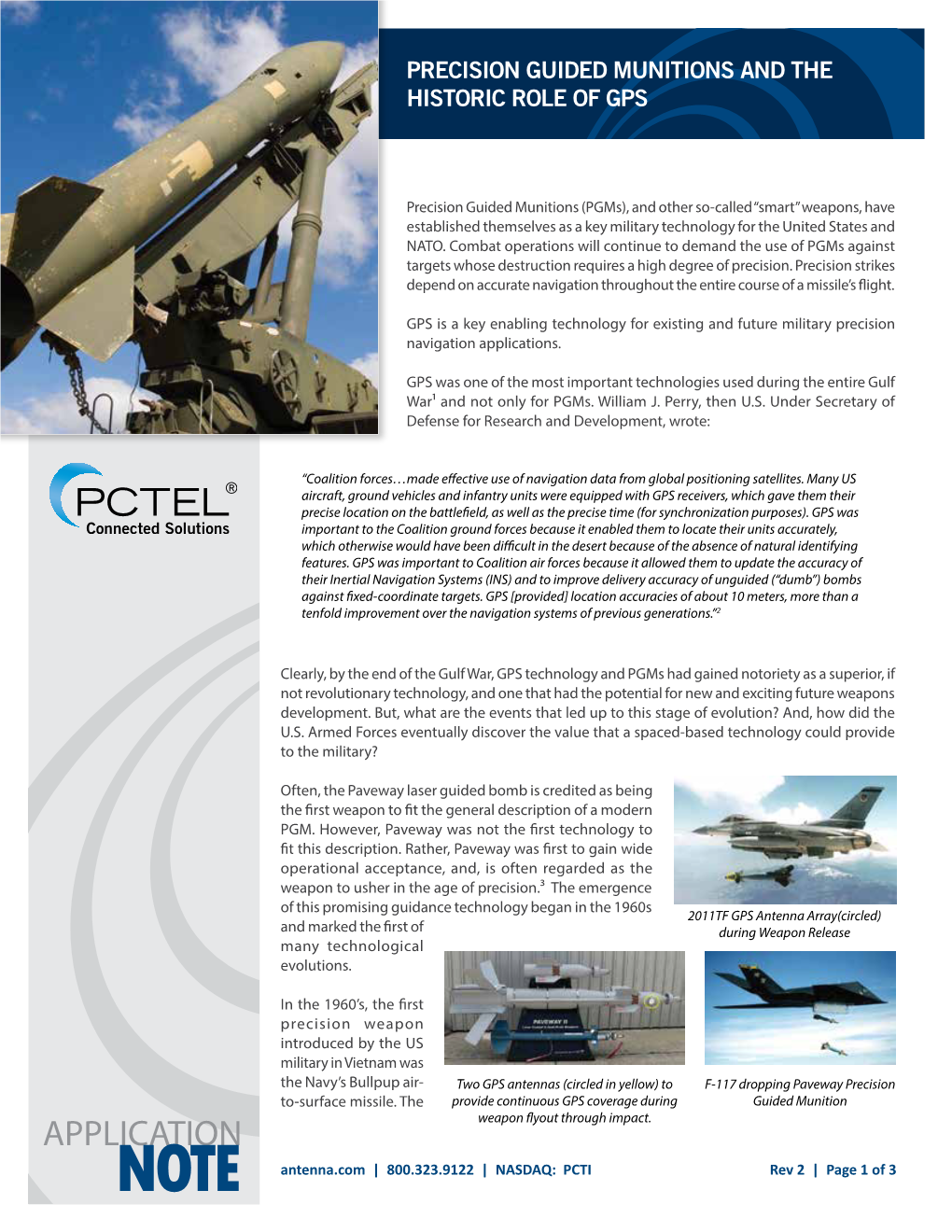 Precision Guided Munitions and the Historic Role of GPS | PCTEL