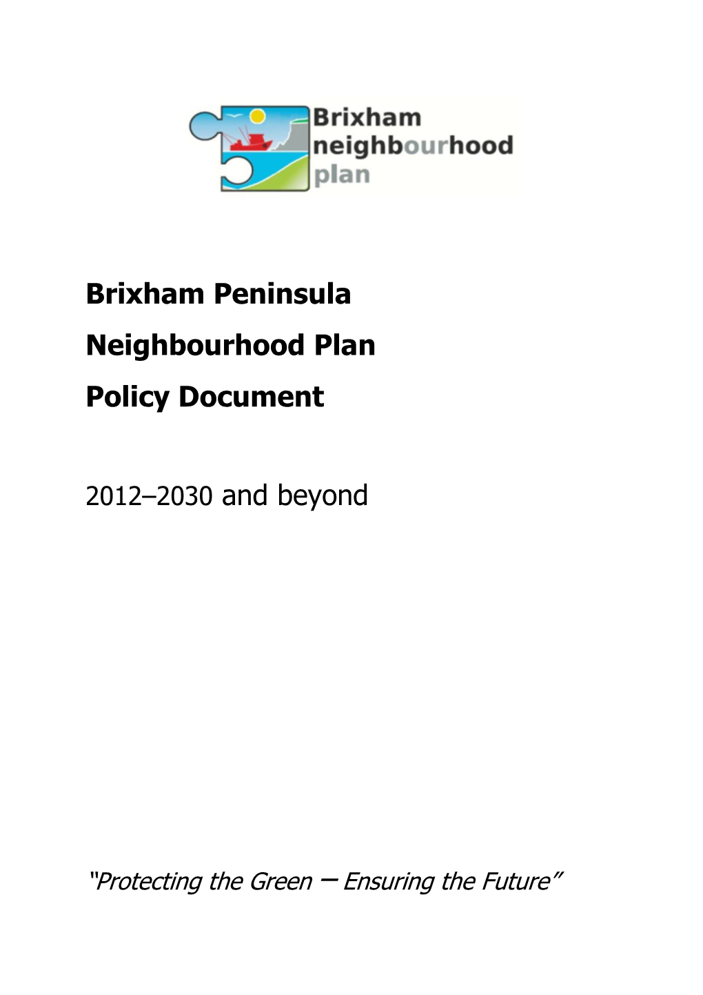 Brixham Peninsula Neighbourhood Plan Policy Document