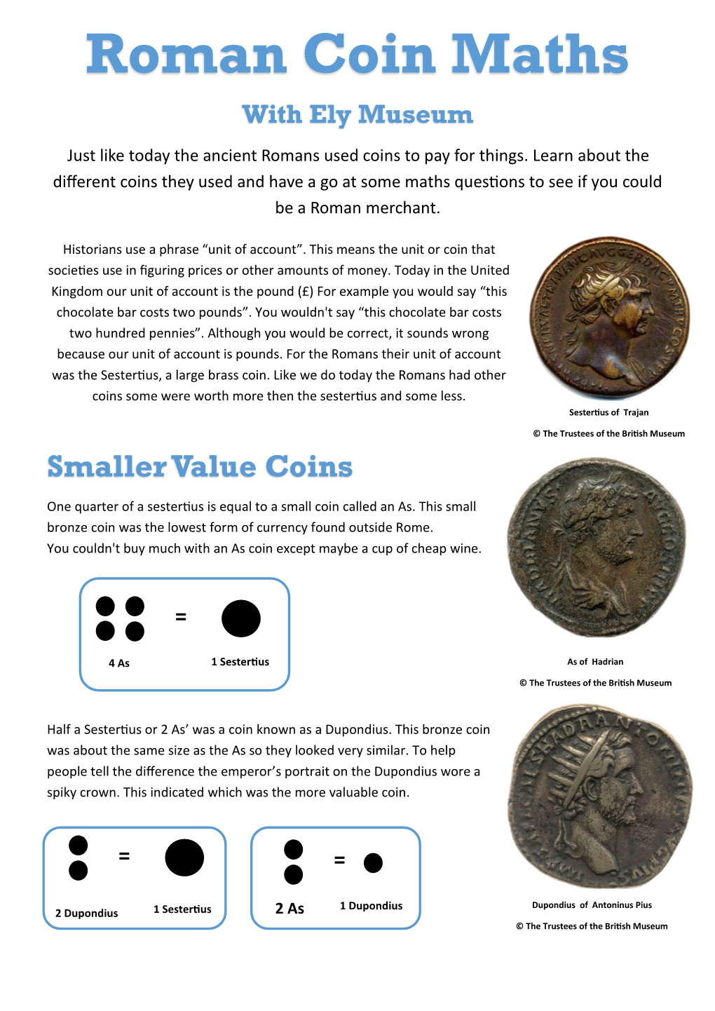 Roman Coin Maths