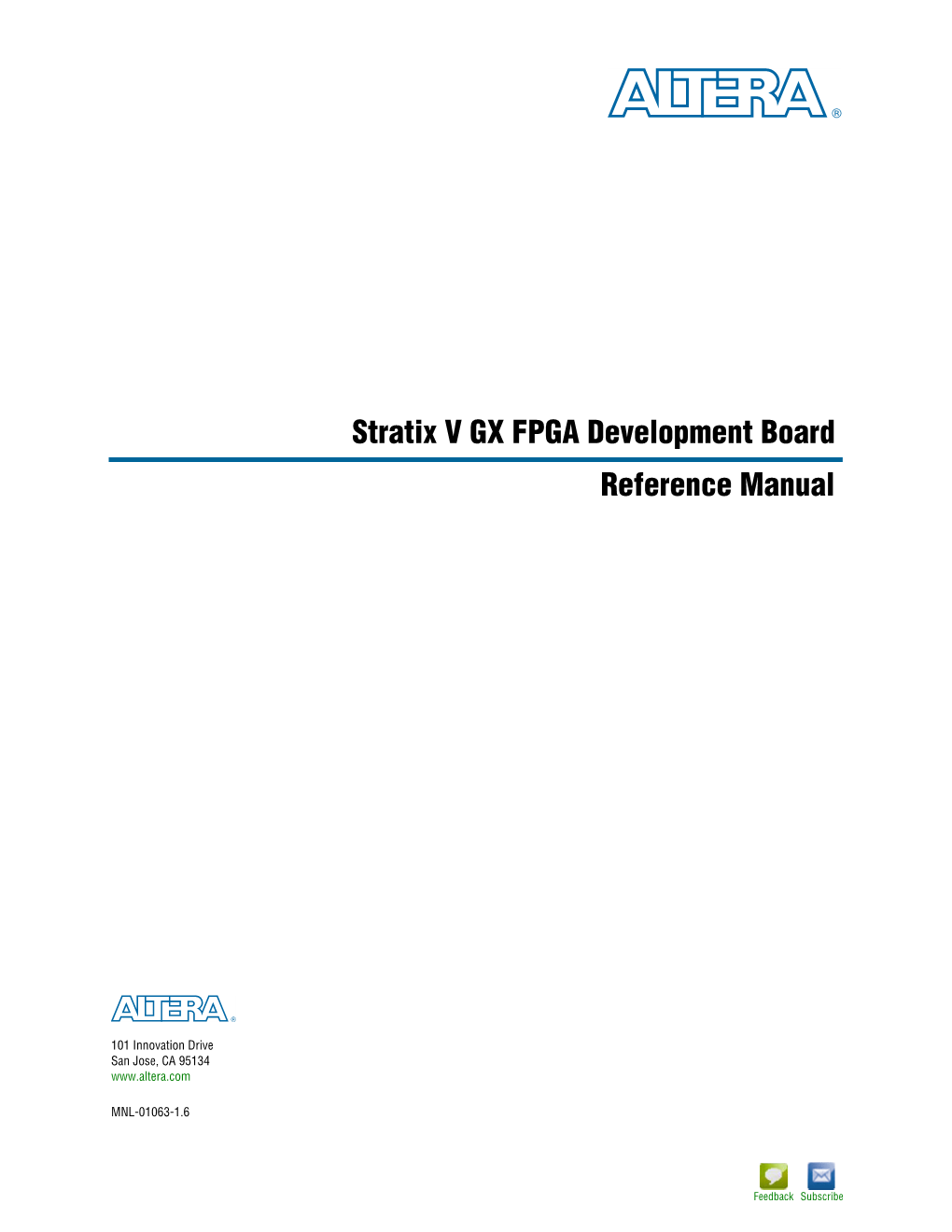Stratix V GX FPGA Development Board Reference Manual