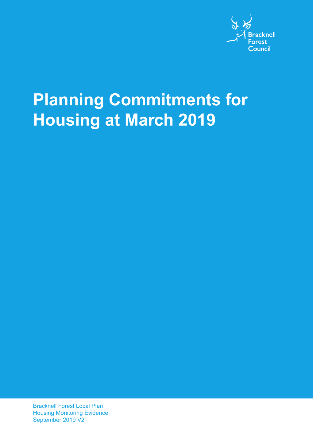 Planning Commitments for Housing at March 2019