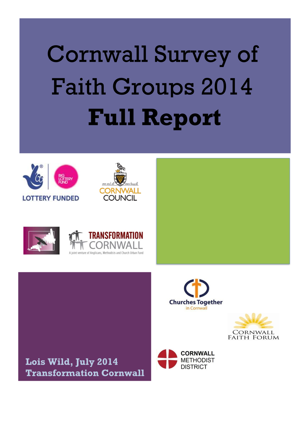 Cornwall Survey of Faith Groups 2014 Full Report