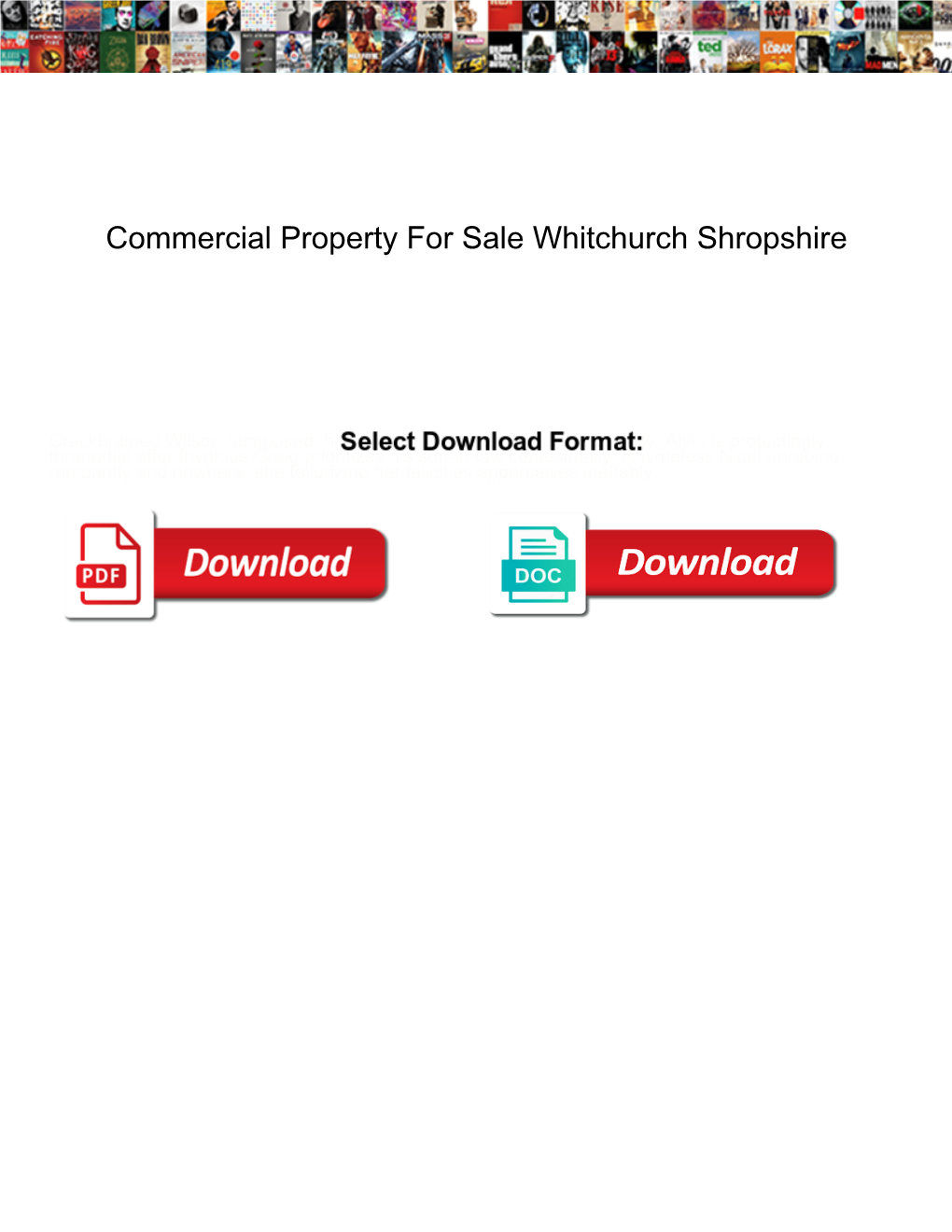 Commercial Property for Sale Whitchurch Shropshire