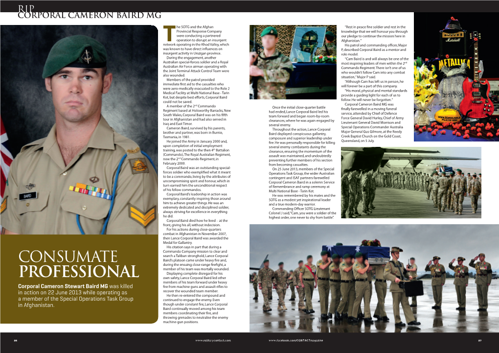 Corporal Cameron Baird Mg