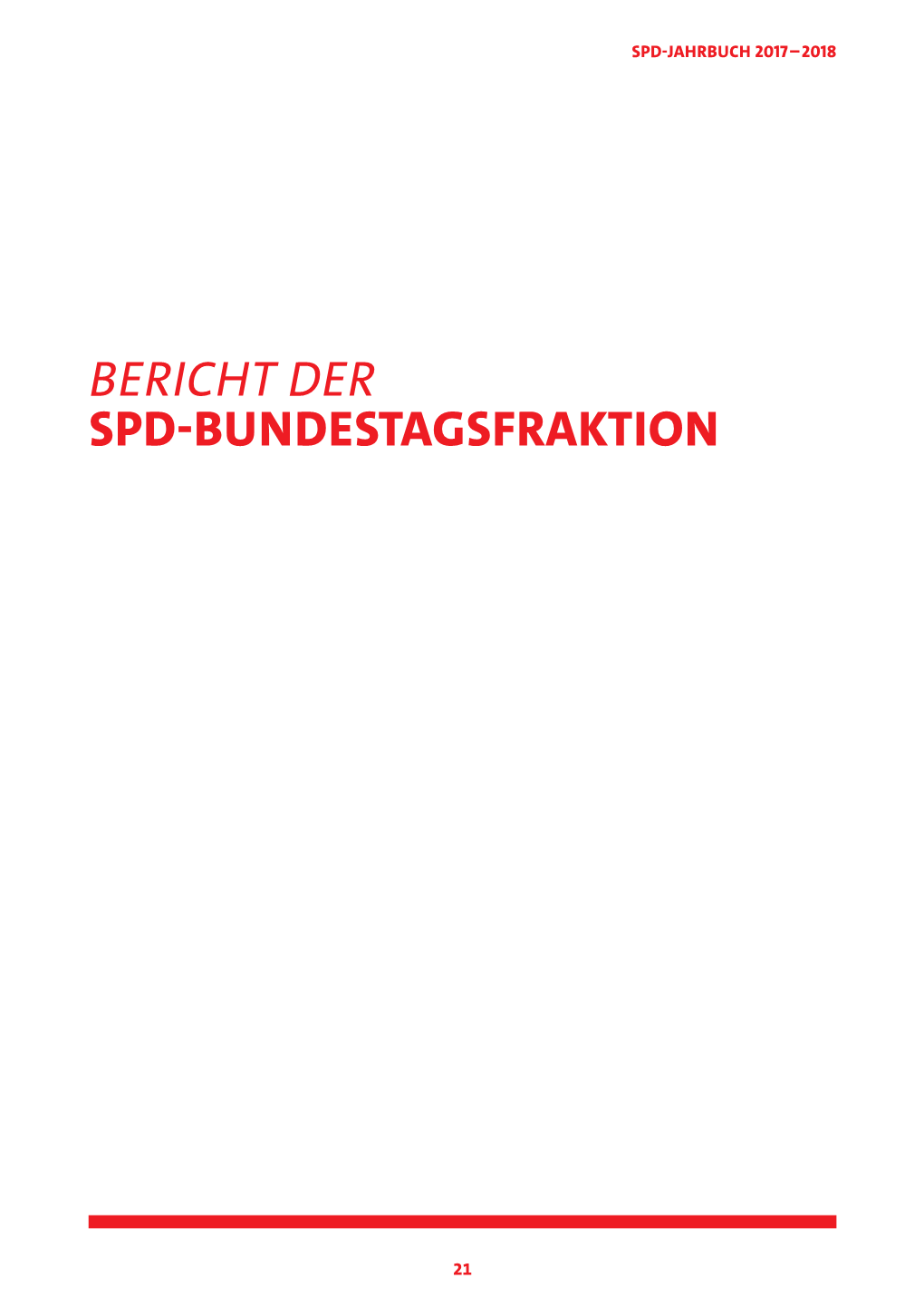 Bericht Der SPD-Bundestagsfraktion