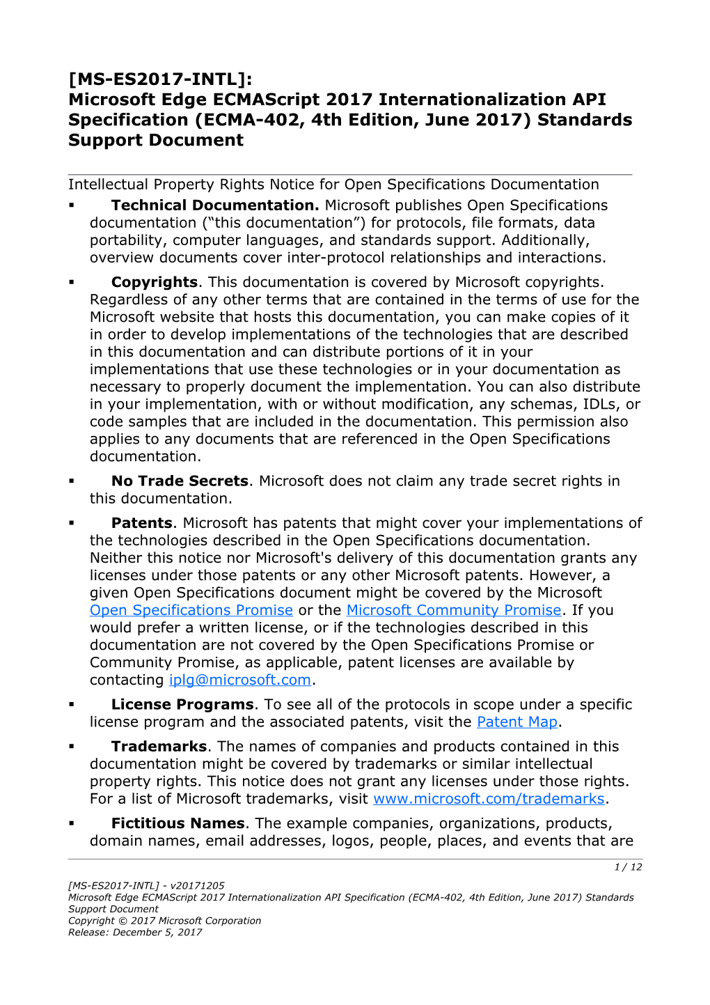 Intellectual Property Rights Notice for Open Specifications Documentation s9