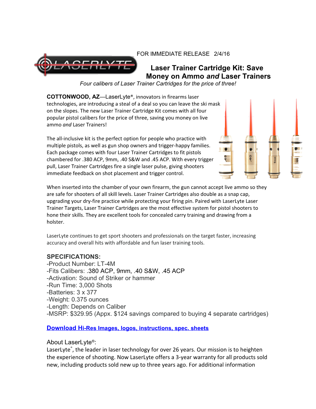 Laser Trainer Cartridge Kit: Save Money on Ammo and Laser Trainers