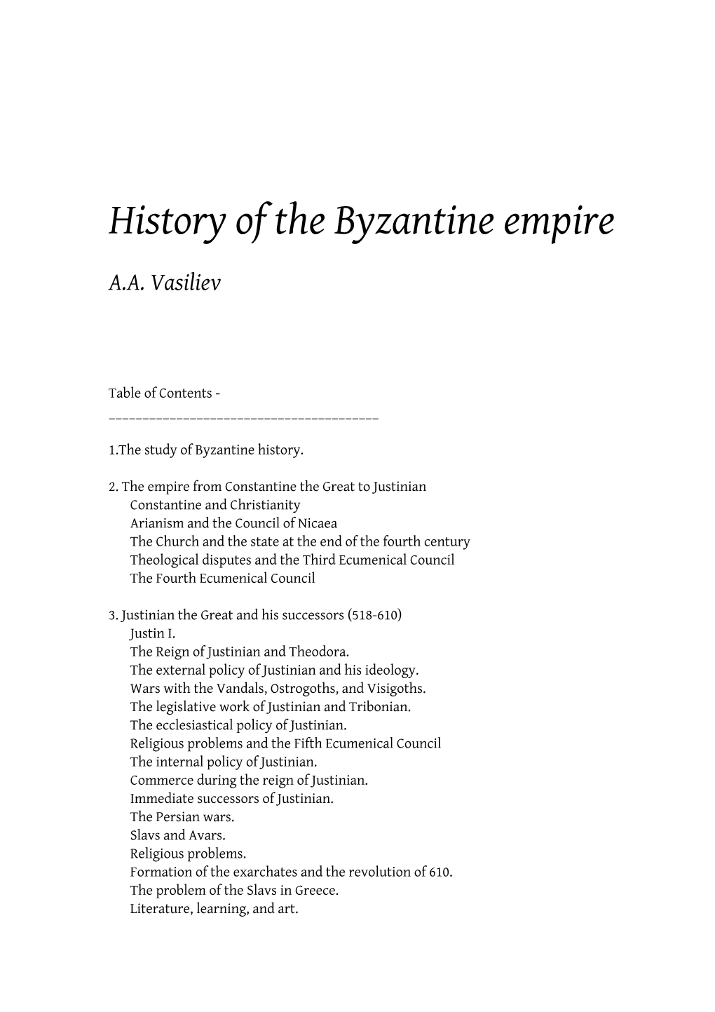 History of the Byzantine Empire