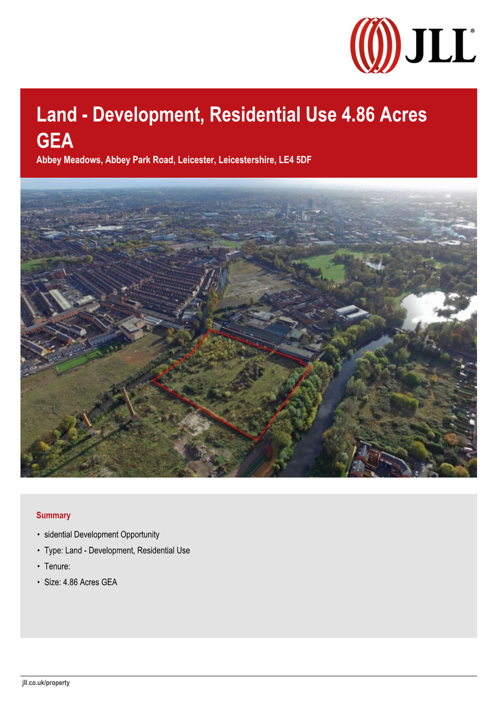 Development, Residential Use 4.86 Acres GEA Abbey Meadows, Abbey Park Road, Leicester, Leicestershire, LE4 5DF
