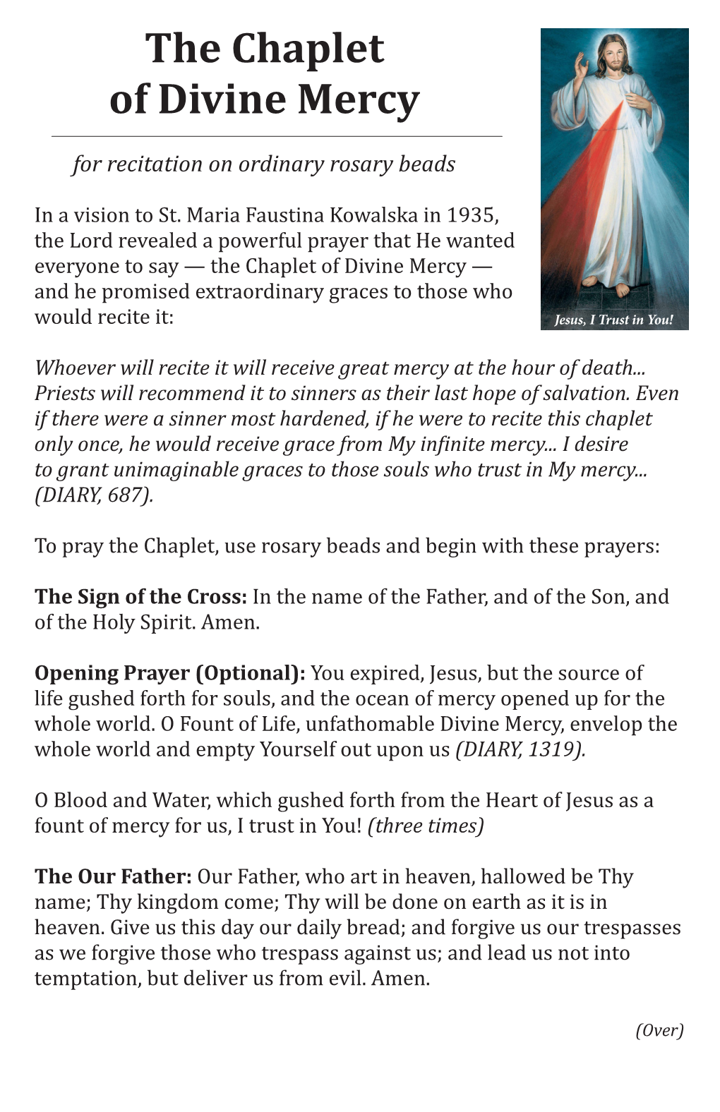 The Chaplet of Divine Mercy