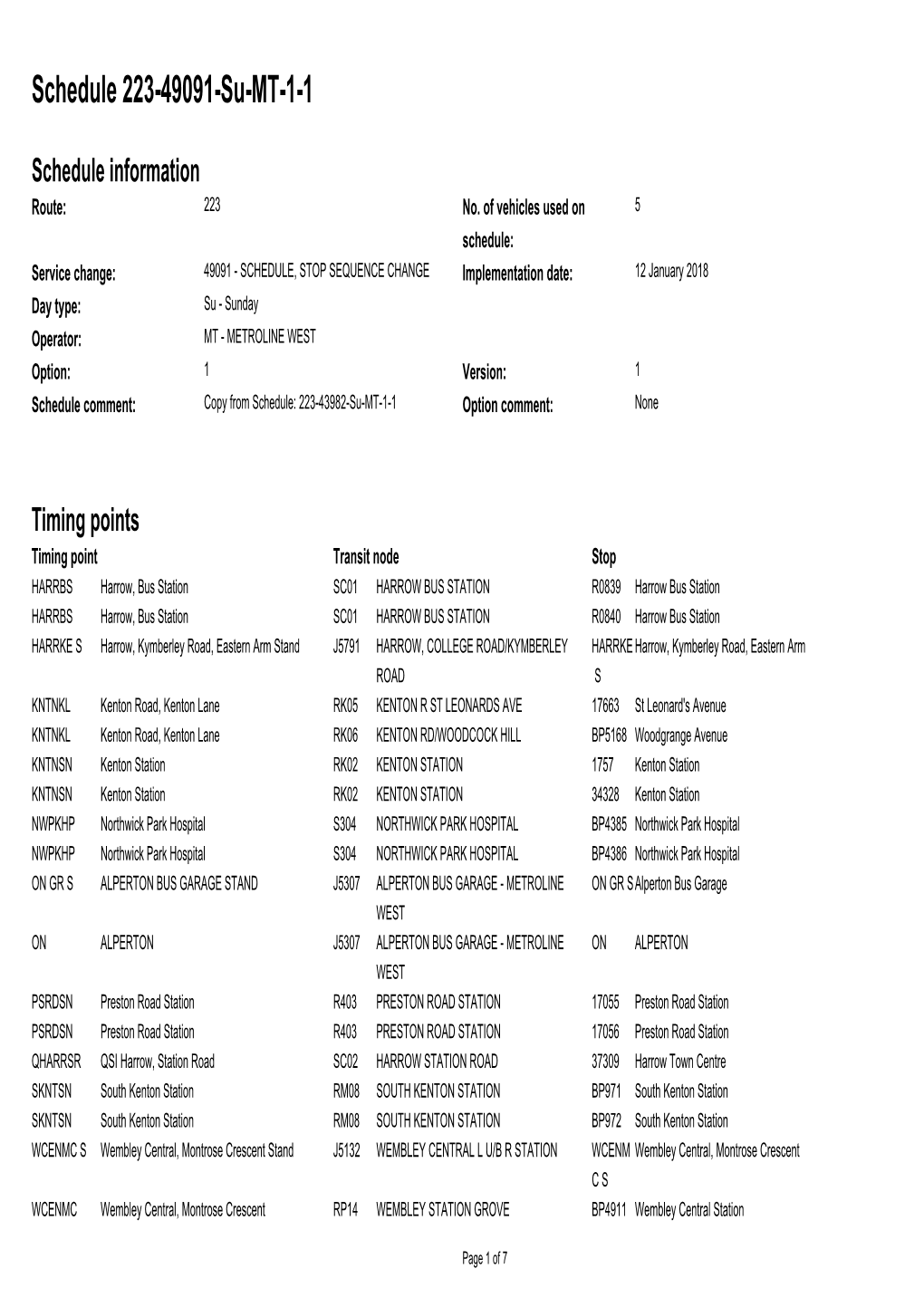 Standard Schedule 223-49091-Su-MT-1-1