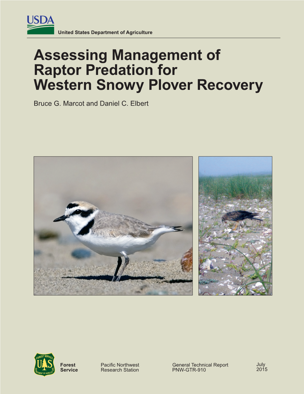 Assessing Management of Raptor Predation for Western Snowy Plover Recovery Bruce G