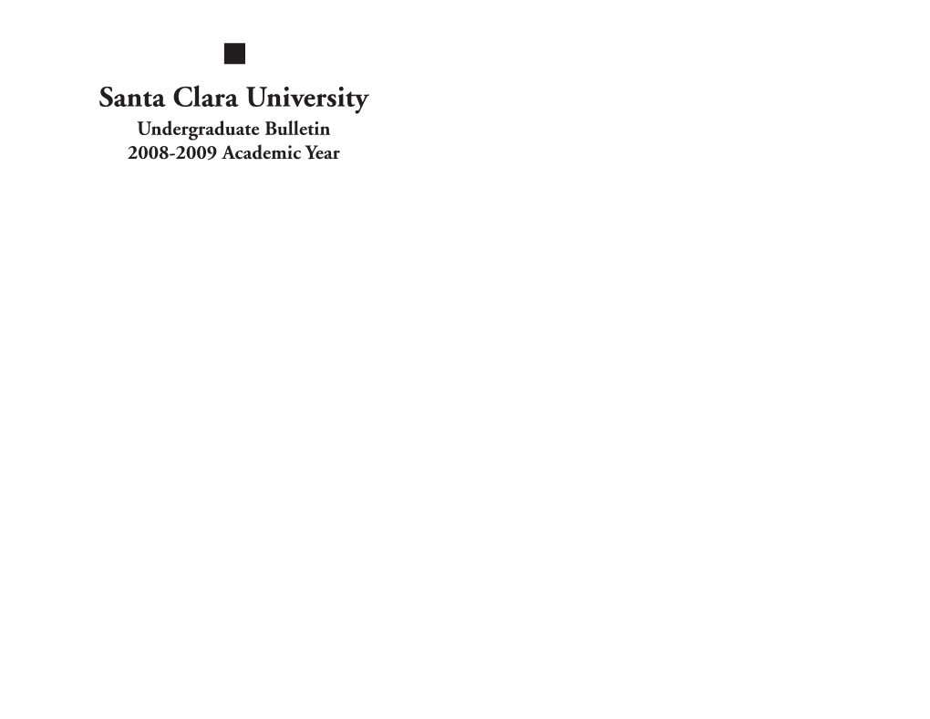 SCU Undergrad Bulletin 2008-2009