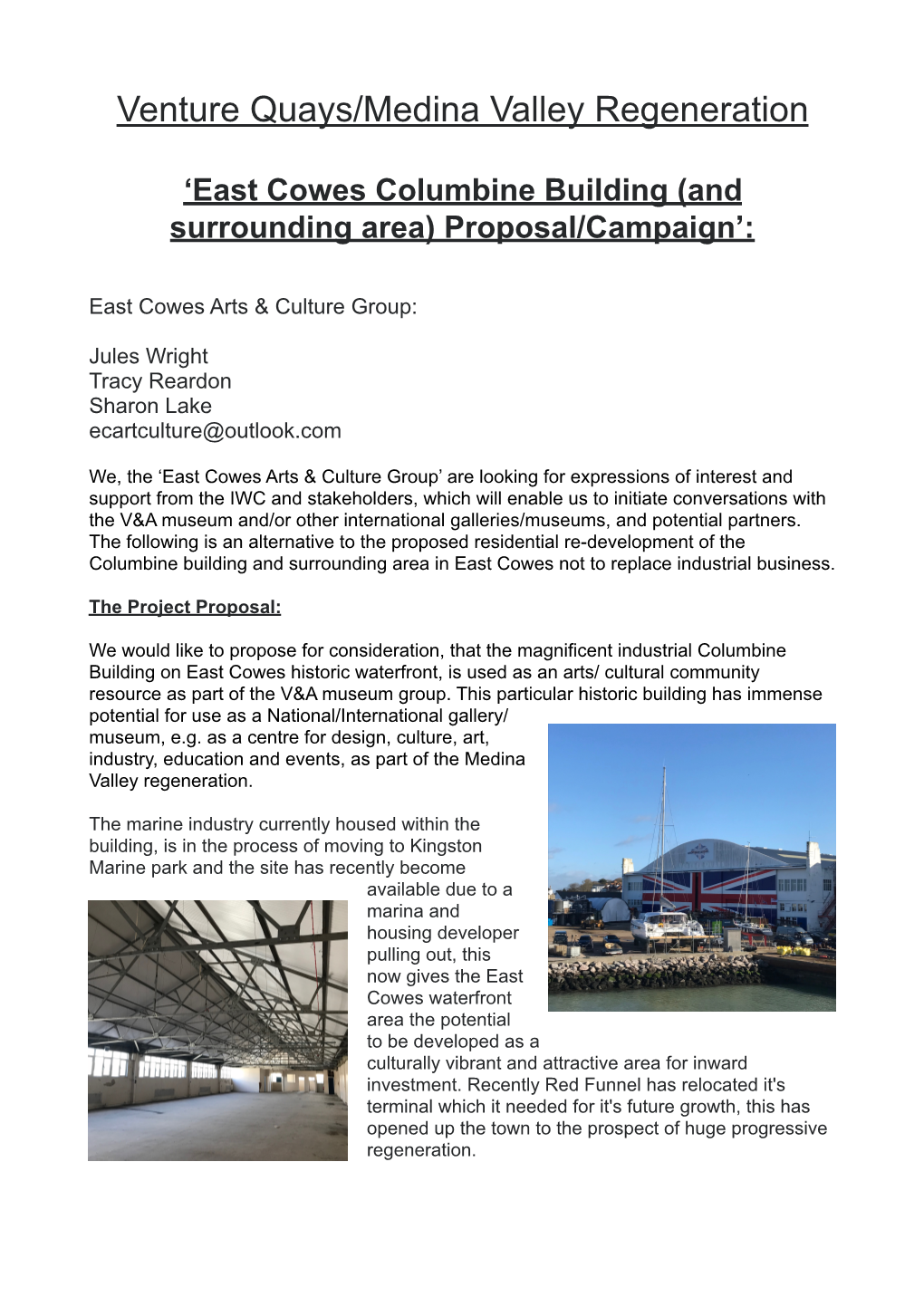 East Cowes Columbine Building/Venture Quays Proposal