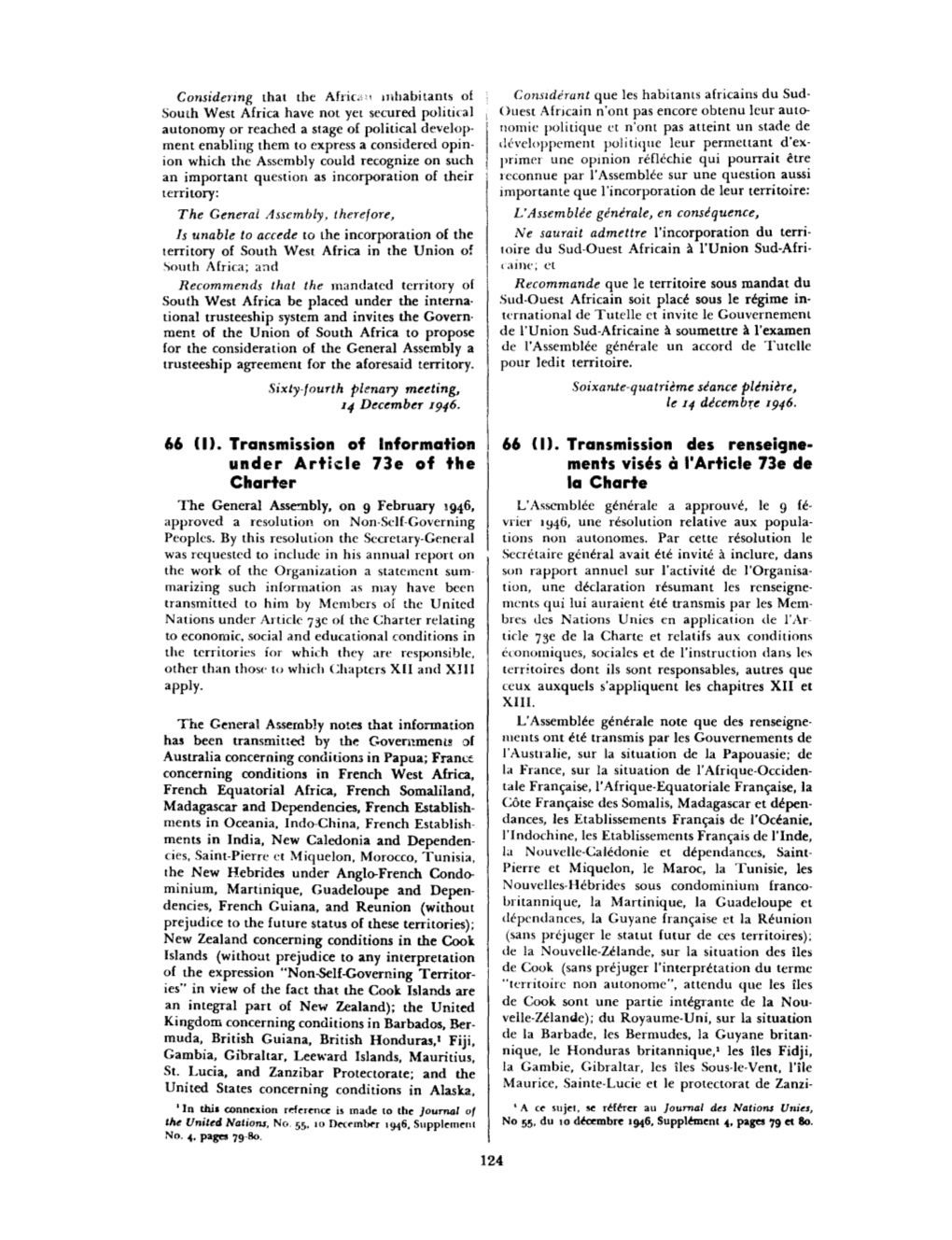 Transmission of Lnformation Under Artkle 73E of The