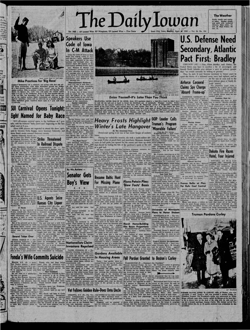 Daily Iowan (Iowa City, Iowa), 1950-04-15