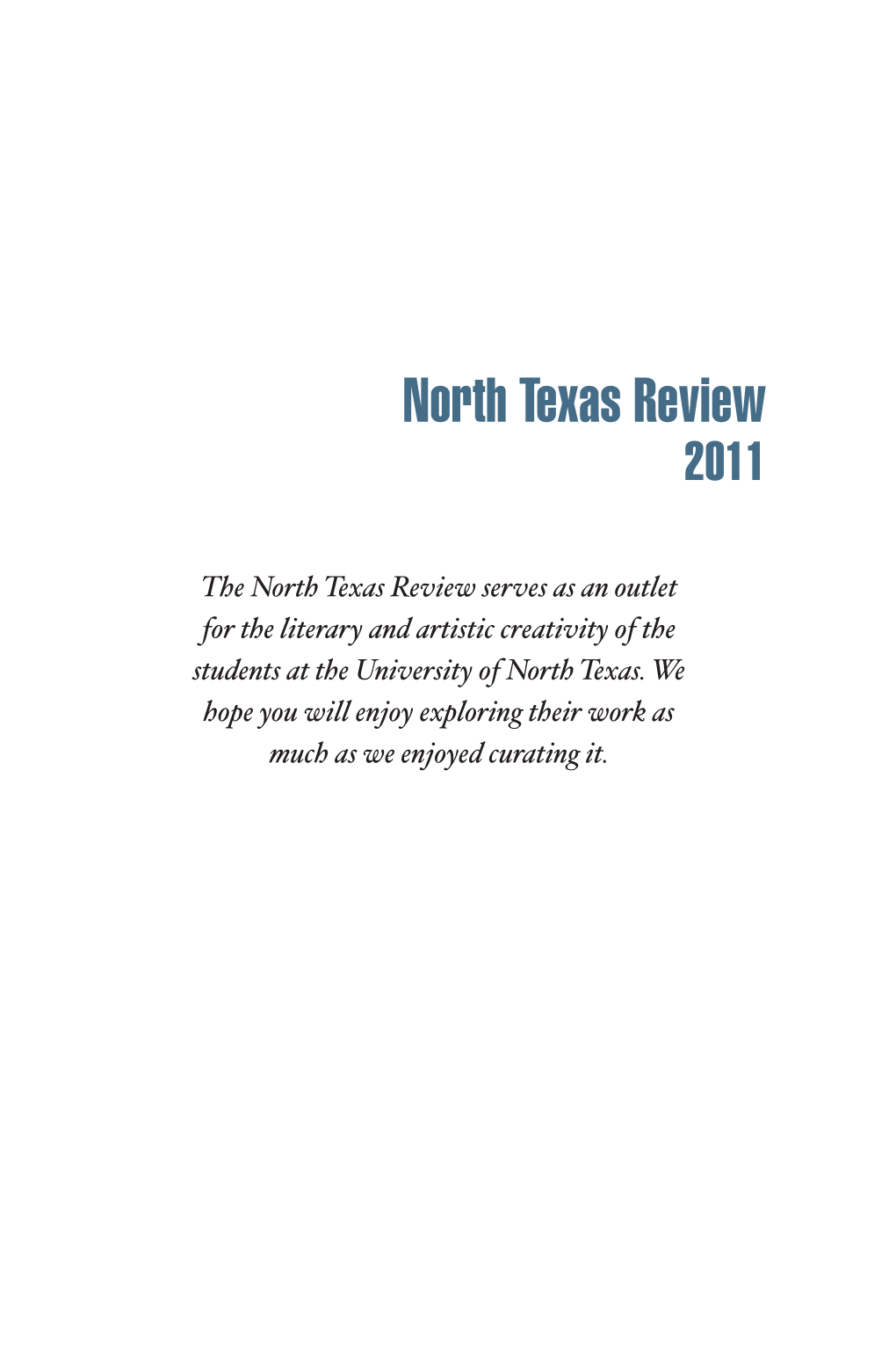 North Texas Review I