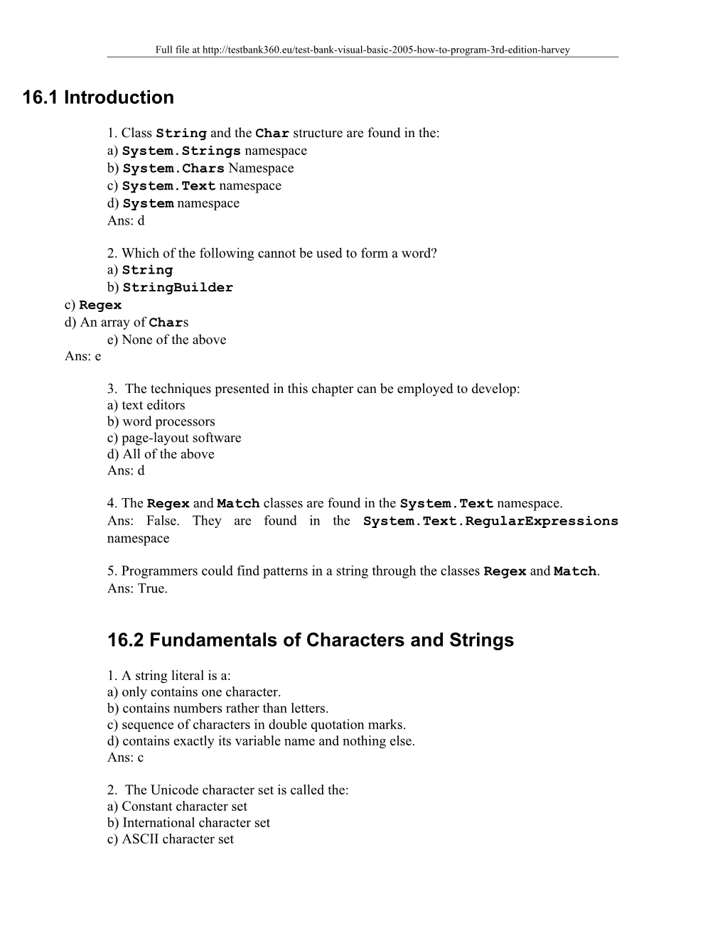 1. Class String and the Char Structure Are Found in The