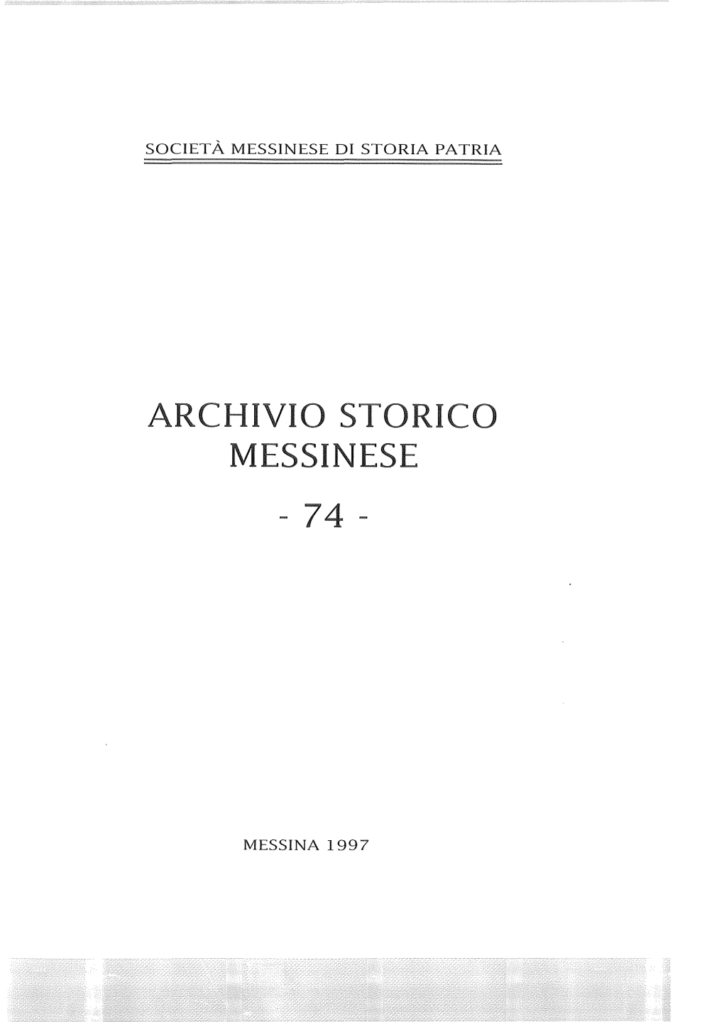 Archivio Storico Messinese - 74