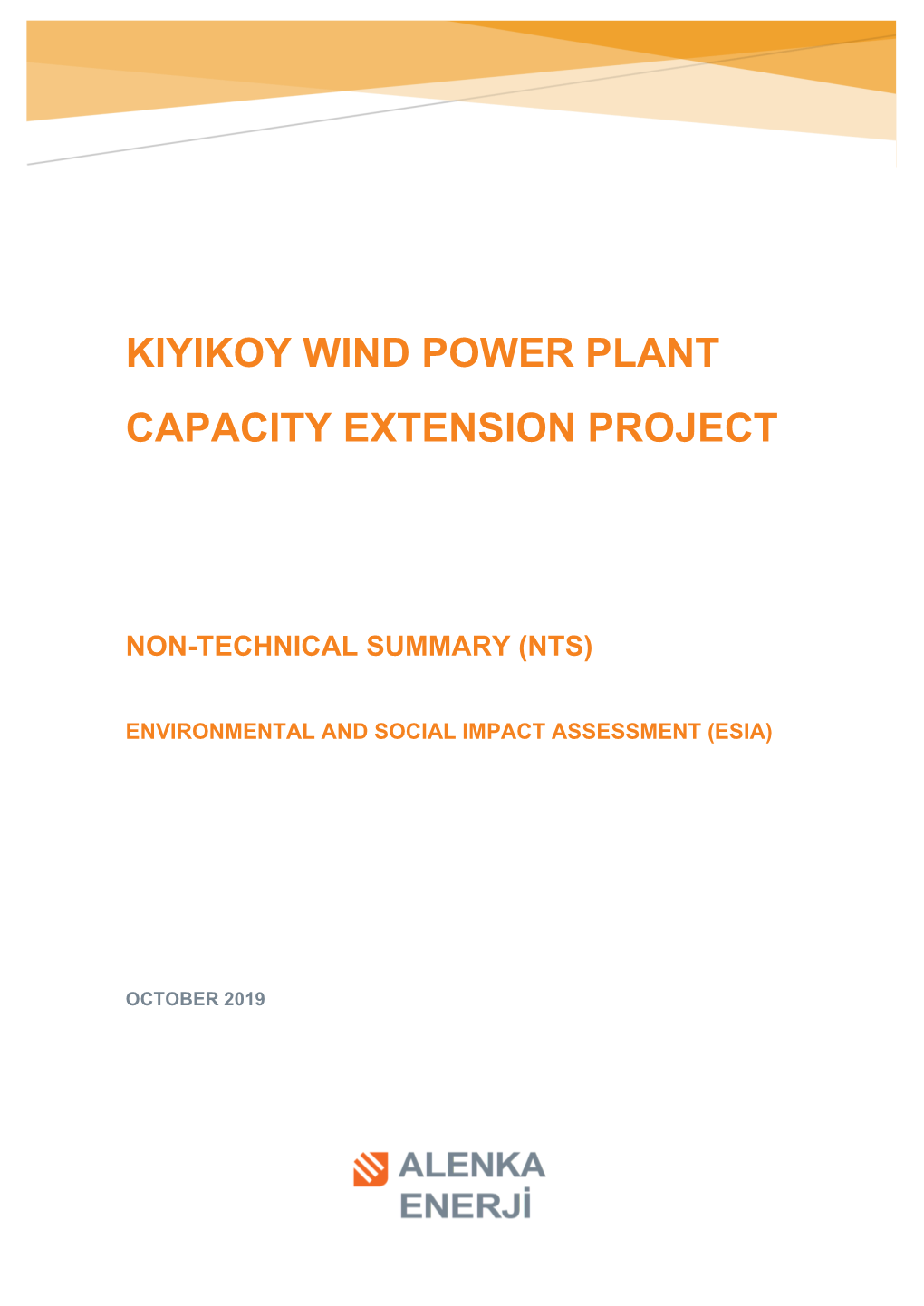 Kiyikoy Wind Power Plant Capacity Extension Project