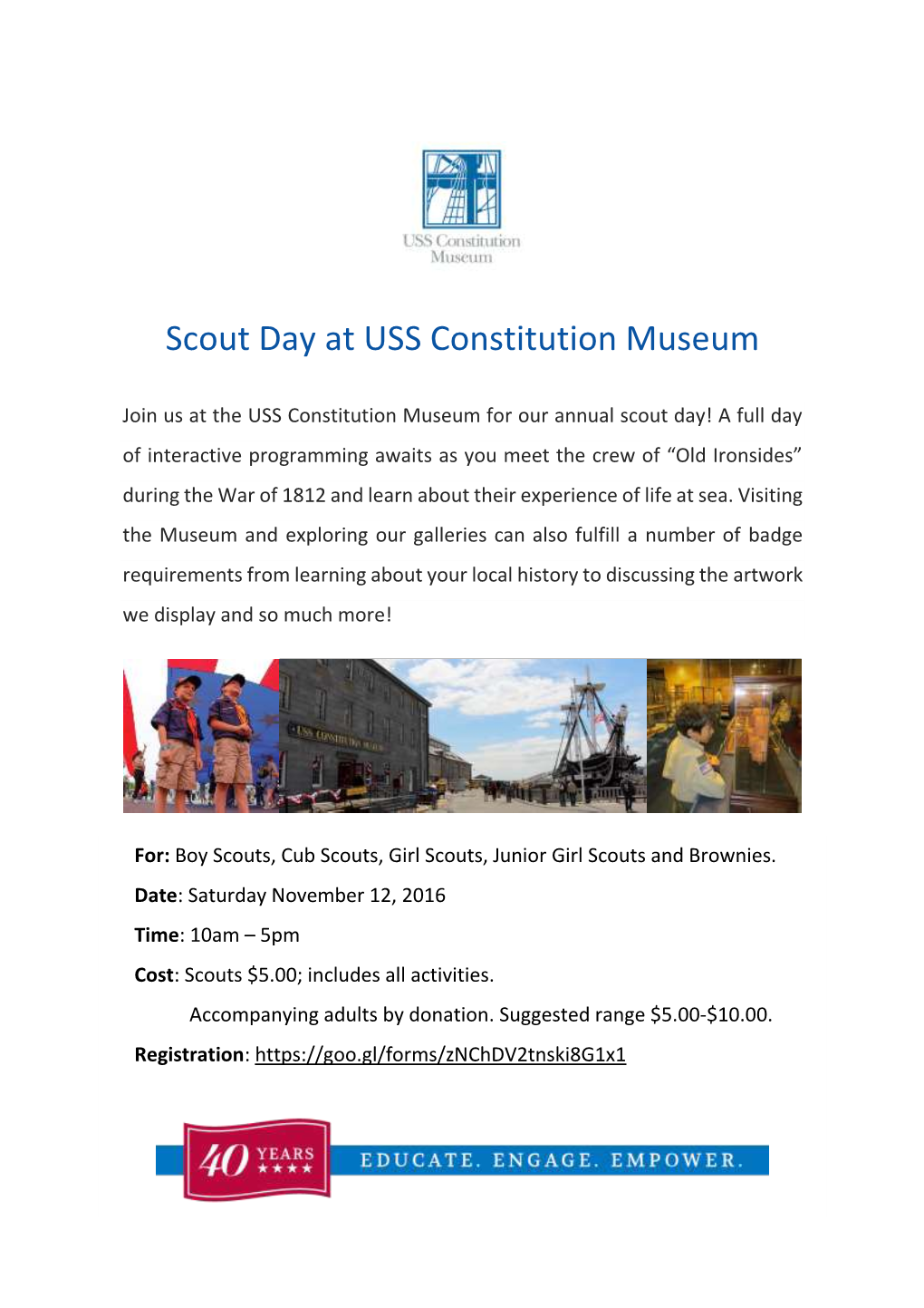 Scout Day at USS Constitution Museum