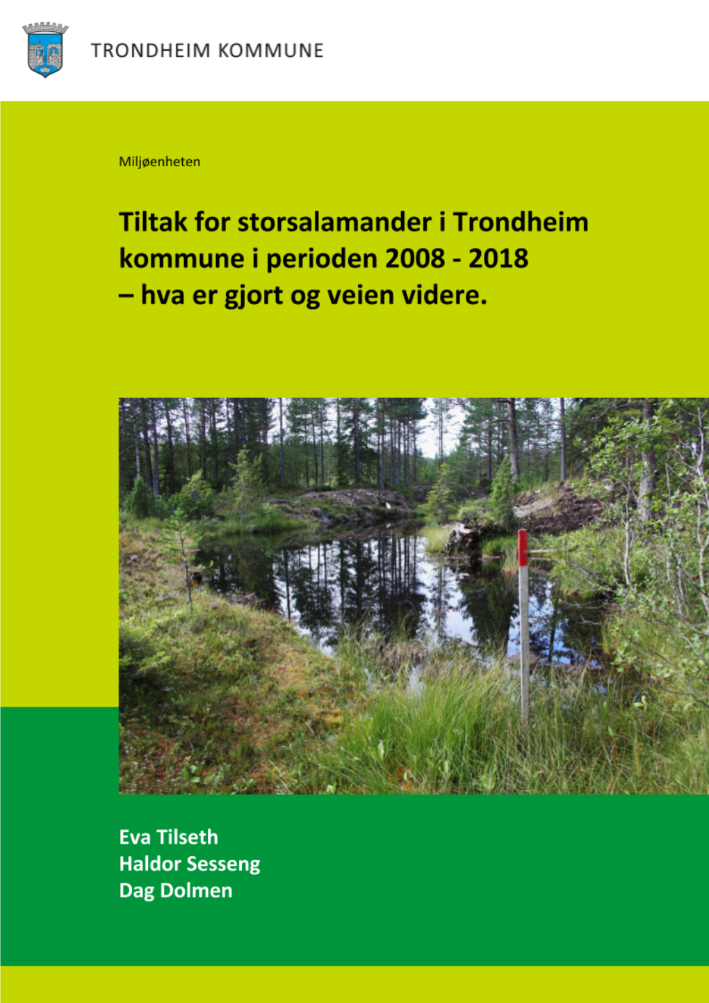 Tiltak for Storsalamander I Trondheim Kommune I Perioden 2008 - 2018 – Hva Er Gjort Og Veien Videre