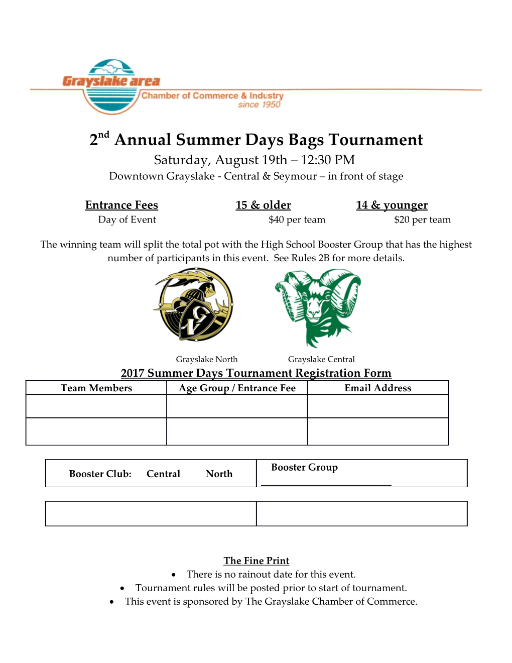 2Nd Annual Summer Days Bags Tournament