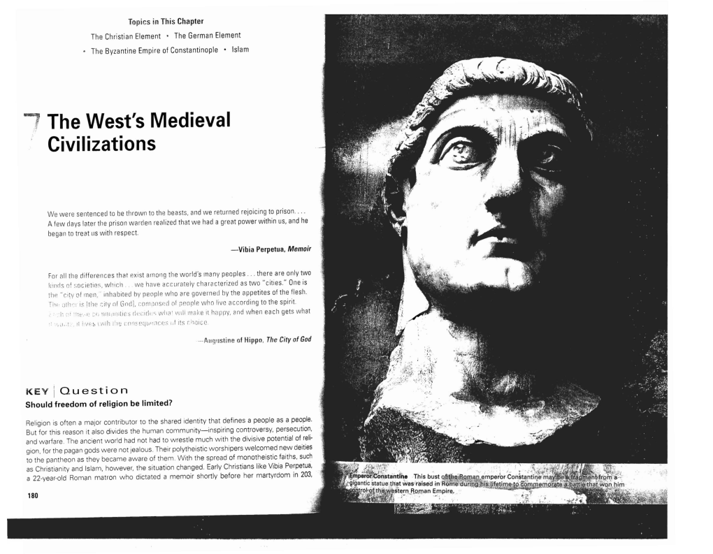 The West's Medieval Civilizations