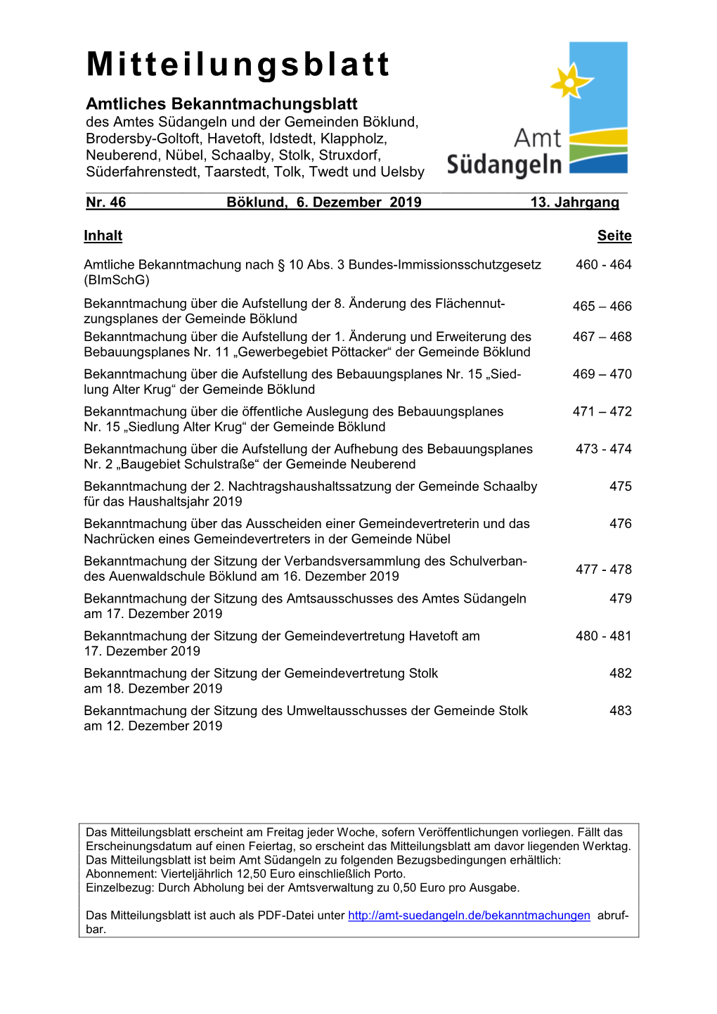 Mitteilungsblatt