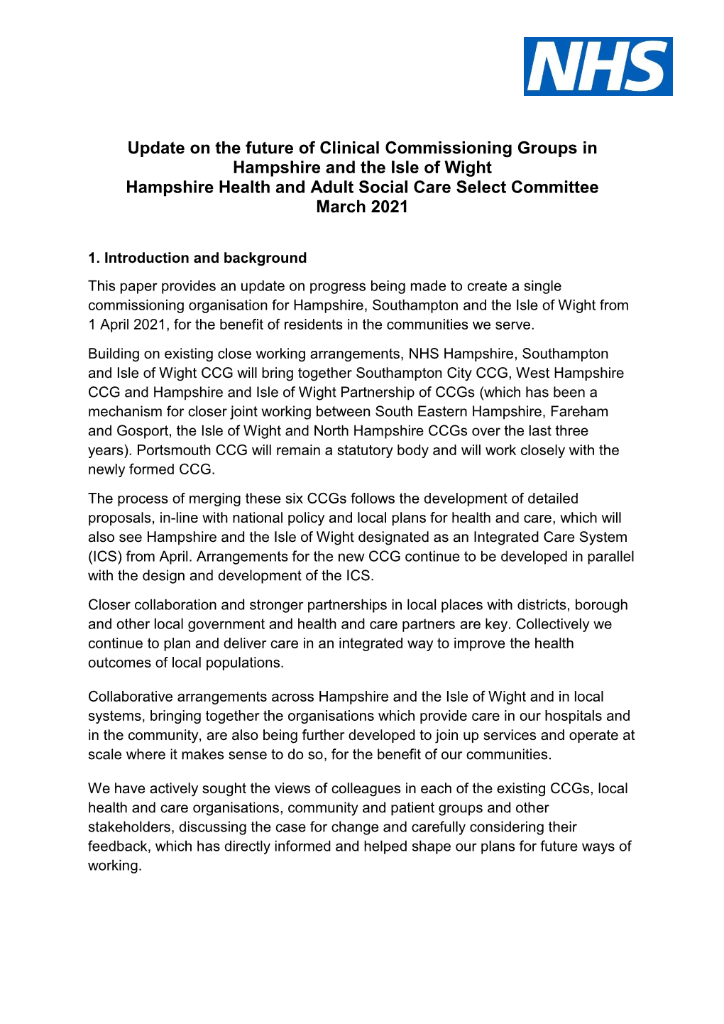 2021-03-01 HASC CCG Merger Update.Pdf