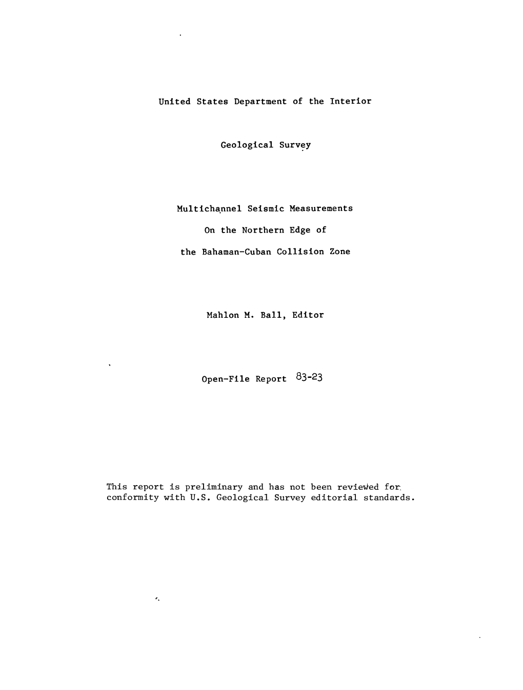 Multichannel Seismic Measurements on the Northern Edge of The