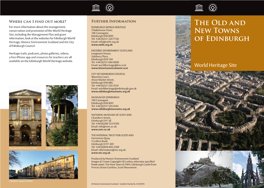 The Old and New Towns of Edinburgh Leaflet