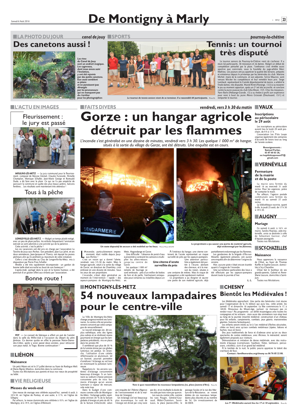 Gorze : Un Hangar Agricole Détruit Par Les Flammes