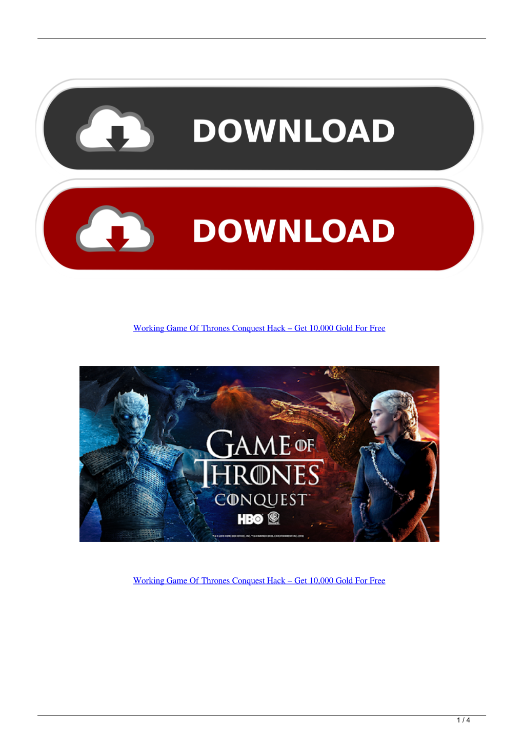 Working Game of Thrones Conquest Hack Get 10000 Gold for Free