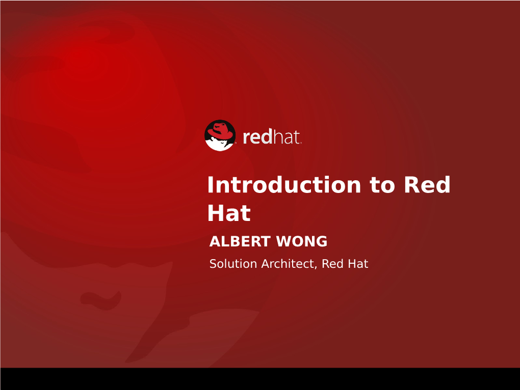 Red Hat Corporate Presentation