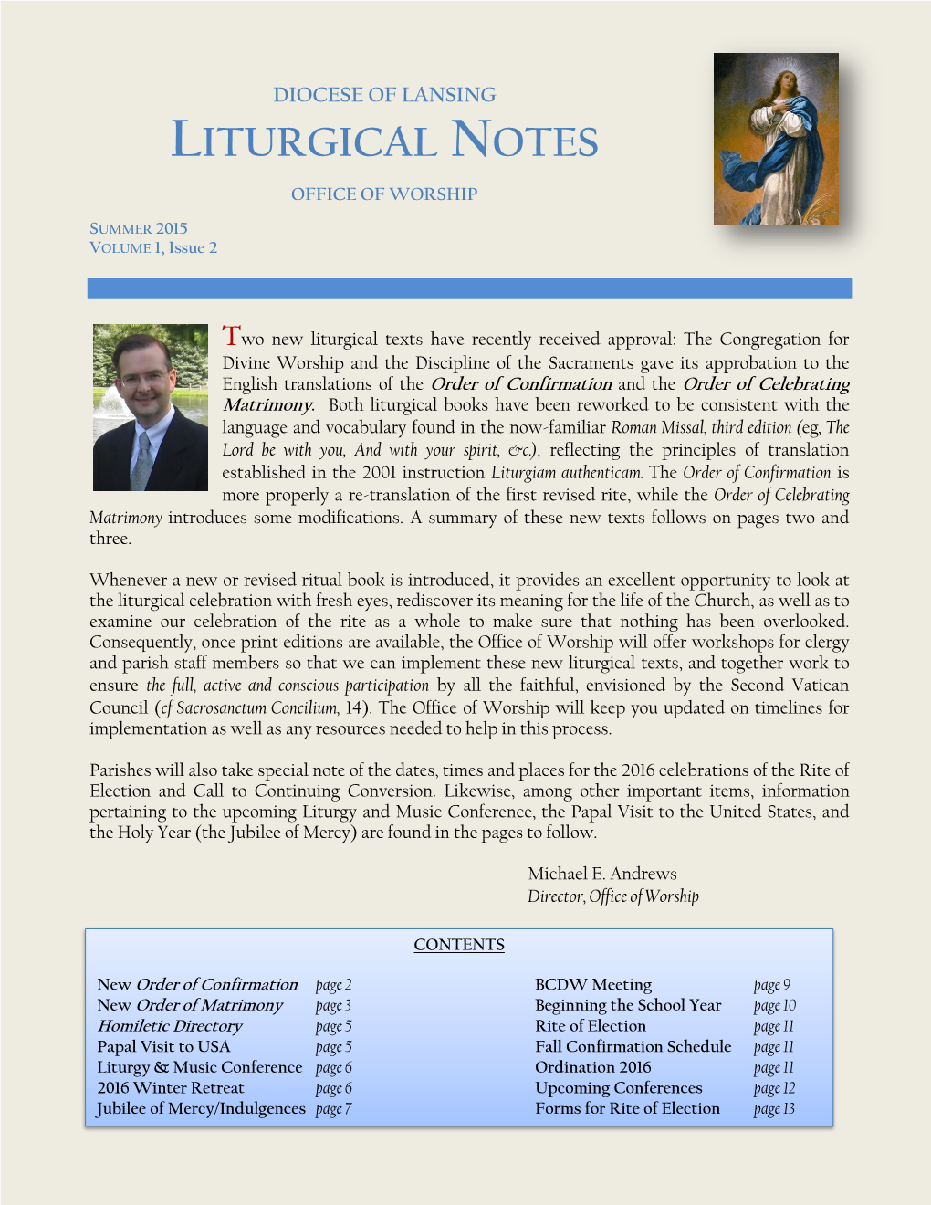 Liturgical Notes