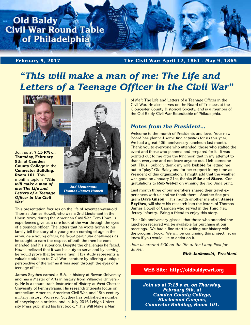This Will Make a Man of Me: the Life and Letters of a Teenage Officer in the Civil War”