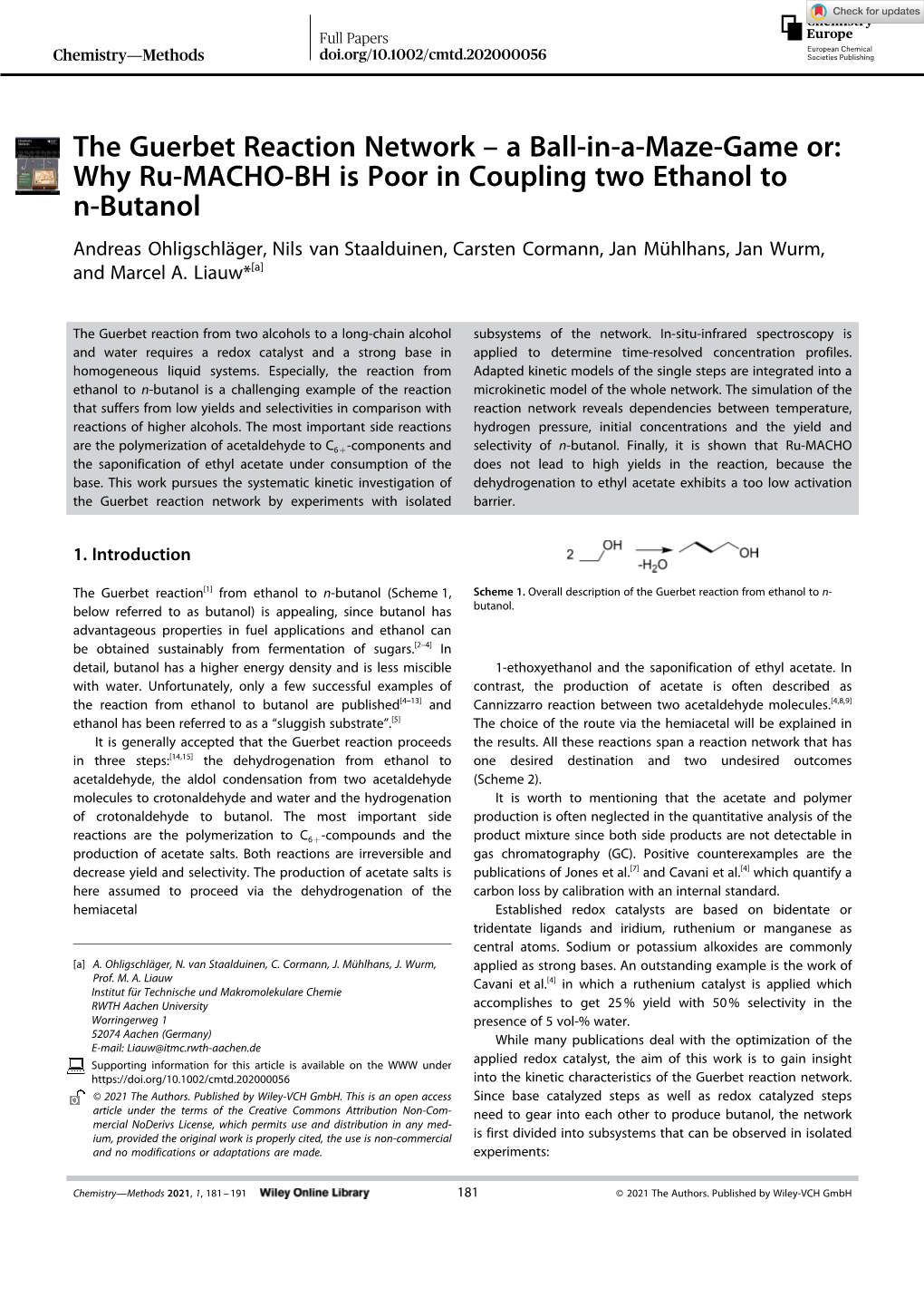 Why Ru‐MACHO‐BH Is Poor in Coupling Two Ethanol to N‐Bu