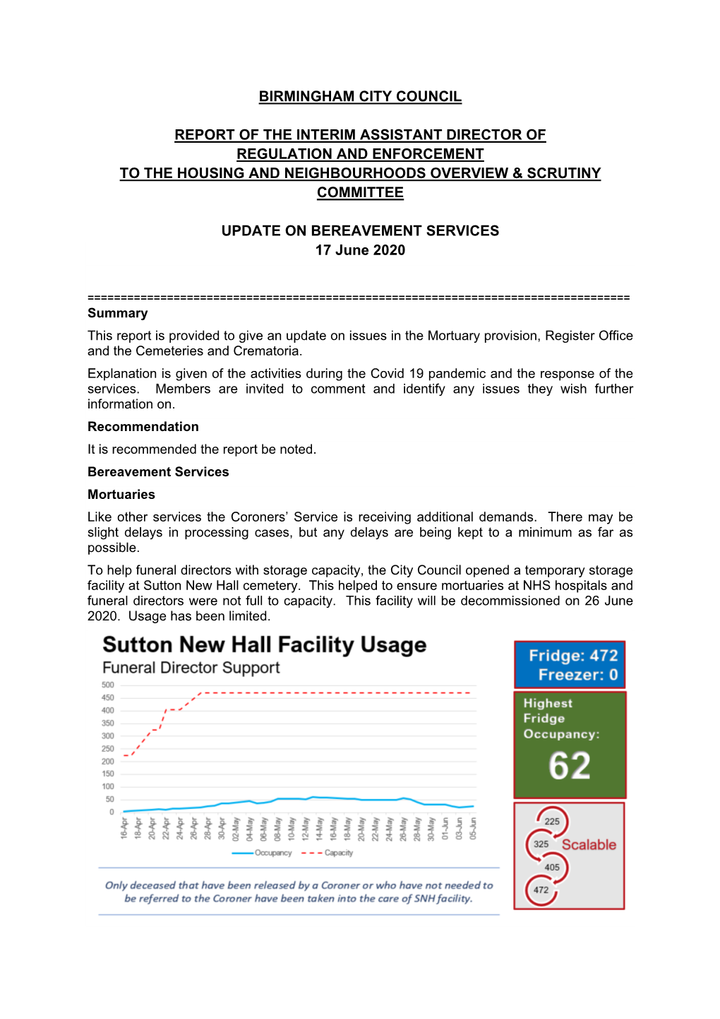 Birmingham City Council Report of the Interim